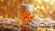 © Charoen - A glass of beer with foam on top of it