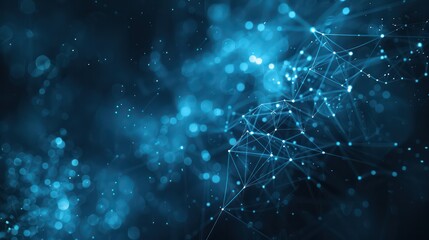 Aufkleber - A blue background with a lot of dots and lines