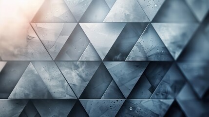 Leinwandbilder - A blue and white abstract design with triangles