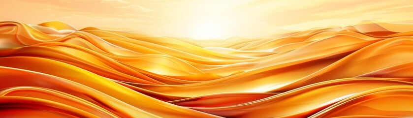 Aufkleber - Presentation design featuring an abstract background with vibrant orange and yellow waves