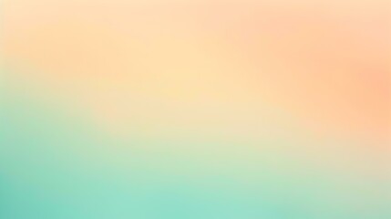 Wall Mural - Gradient light pale turquoise to peach abstract banner