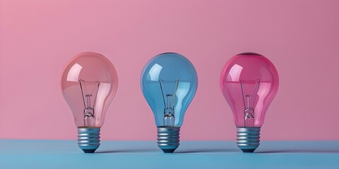 Wall Mural - illuminating bright ideas, innovation, and critical thinking with soft colors. concept soft colors, 