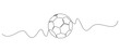 © Haysahara - Soccer Ball in a continuous one line art. illustration vector eps 10