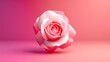 © Pniuntg - Elegant pink and white rose with a gradient background, symbolizing love and beauty. Ideal for romantic or floral-themed designs.
