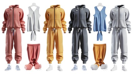 Photo of Sweat Suits Isolated on White Background