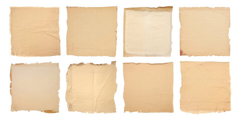 Poster - Vintage ripped paper png cut out element set