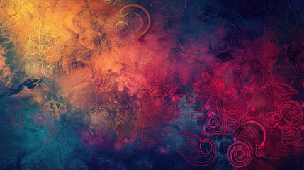 Wall Mural - Vibrant textured design for backgrounds