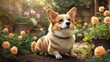 © Василь Тігай - Corgi in a Blooming Garden