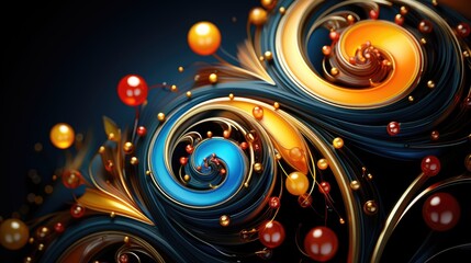 Wall Mural - abstract background with circles