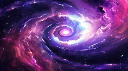 Wall Mural - a colorful spiral galaxy with mysterious, dark voids.,majestic astronomical image of galaxy universe