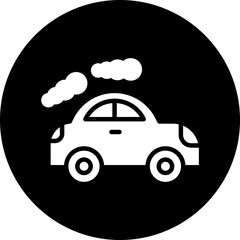 Poster - Car Pollution Icon Style