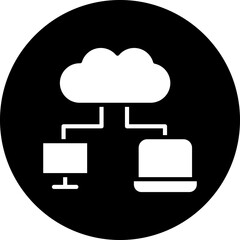 Canvas Print - Cloud Storage Icon Style