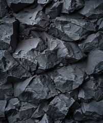 Wall Mural - Textured black slate background