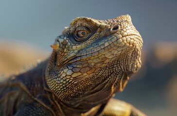 Poster - Close-up of a colorful iguana