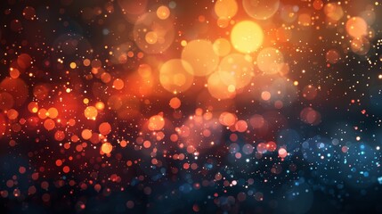 Wall Mural - Abstract bokeh background with warm, glowing lights.  Perfect for festive or celebratory themes.