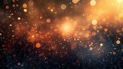 Wall Mural - abstract background with warm, glowing lights and bokeh effect. ideal for festive, celebratory, or m
