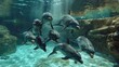 © avivmuzi - Dolphins are swimming in the ocean