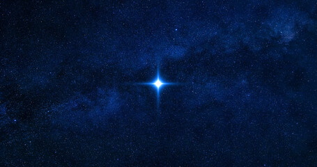Wall Mural - Milky Way cosmic starry skies.