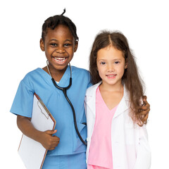 Wall Mural - Kids doctor costume png sticker, transparent background