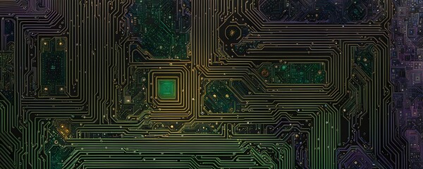 circuit design in vibrant colors
