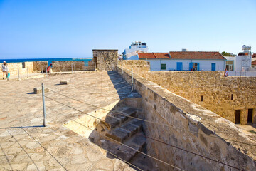 Wall Mural - Patio of Famous Medieval Fort in Larnaca, Cyprus