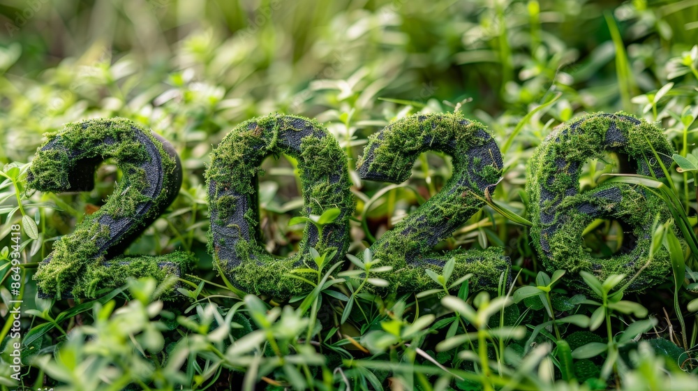  Welcome 2026, year theme design made from green grass,Good bye 2025 Bildidee 