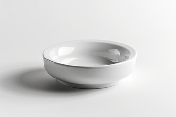 Canvas Print - A white bowl sitting on a table