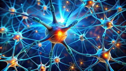 Poster - Comprehensive single neuron synapses scheme board , neuron, synapse, brain, neuroscience, communication, connections