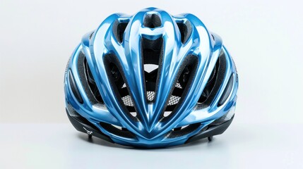 A bike helmet isolated on a white background