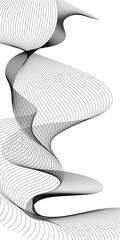 Wall Mural - abstract wavy curve lines background. abstract frequency sound wave lines and technology curve lines