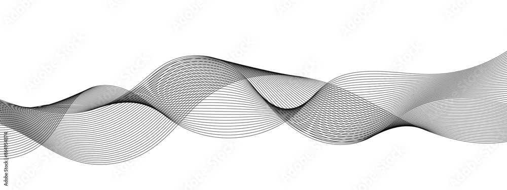Abstract grey smooth element swoosh speed wave modern stream background ...