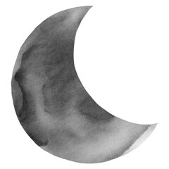 Poster - Png moon black and white illustration, transparent background