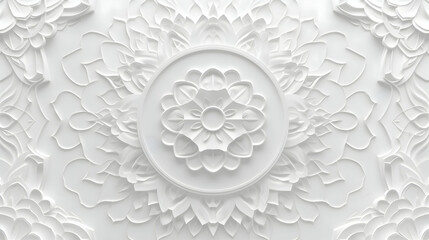 Wall Mural - 3d ceiling wall elegant luxury home decorative wedding mandala background,generative ai