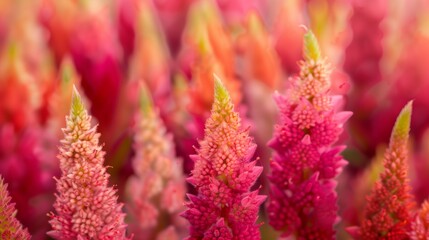 Poster - close up of celosia flower, celosia flowers background