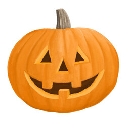 Poster - Jack-o'-lantern png, aesthetic illustration, transparent background