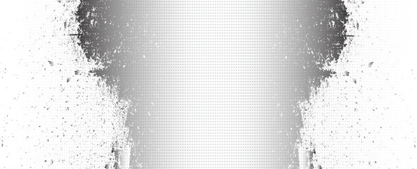 Dots halftone white and black color pattern gradient grunge texture background. vector illustration.