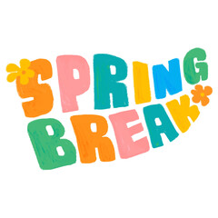 Poster - Spring break typography png sticker, transparent background