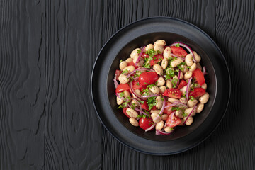 Wall Mural - Piyaz, Turkish white bean salad in a bowl