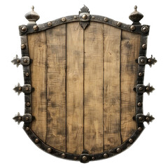 Wall Mural - Blank Medieval sign isolated on transparent background Generative Ai