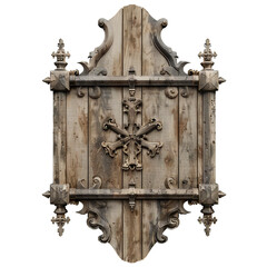 Wall Mural - Blank Medieval sign isolated on transparent background Generative Ai