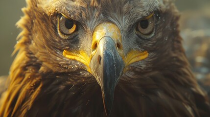 Canvas Print - Portrait of an Eagle with Sharp Eyes