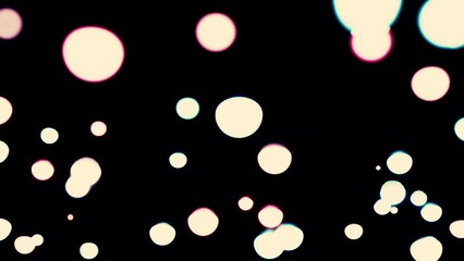 Wall Mural - round abstract flashing lights. design. random flashing and glittering white lights on black backgro