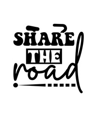 Wall Mural - share the road svg