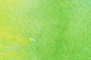 Wall Mural - green, yellow watercolor, paint stroke gradient color combination on drawing paper use as background