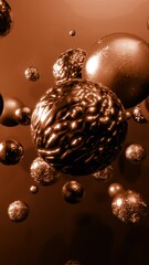 Wall Mural - metal molecules in moving space. design. 3d metal molecules move in space on colorful background. di