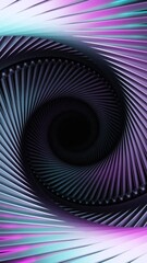 Wall Mural - abstract hypnotic metal spinning vortex. design. optical illusion of flying inside round shaped tunn