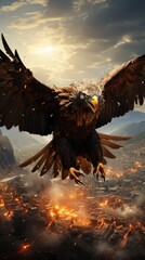 Wall Mural - eagle in flight HD 8K wallpaper Stock Photographic image