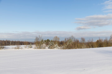 drifts of pure white snow after a snowfall