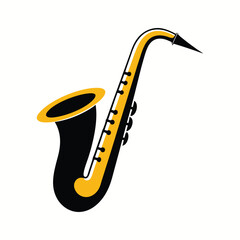 saxophone silhouette vector