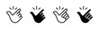 © Chelpanoff - Finger snap icon. Snap of fingers gesture. Thumb click sign. Idea symbol. Easy to use vector illustration isolated.